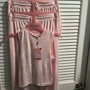 Juicy Couture Women's Black three piece Pajama Set in soft crushed fabri…